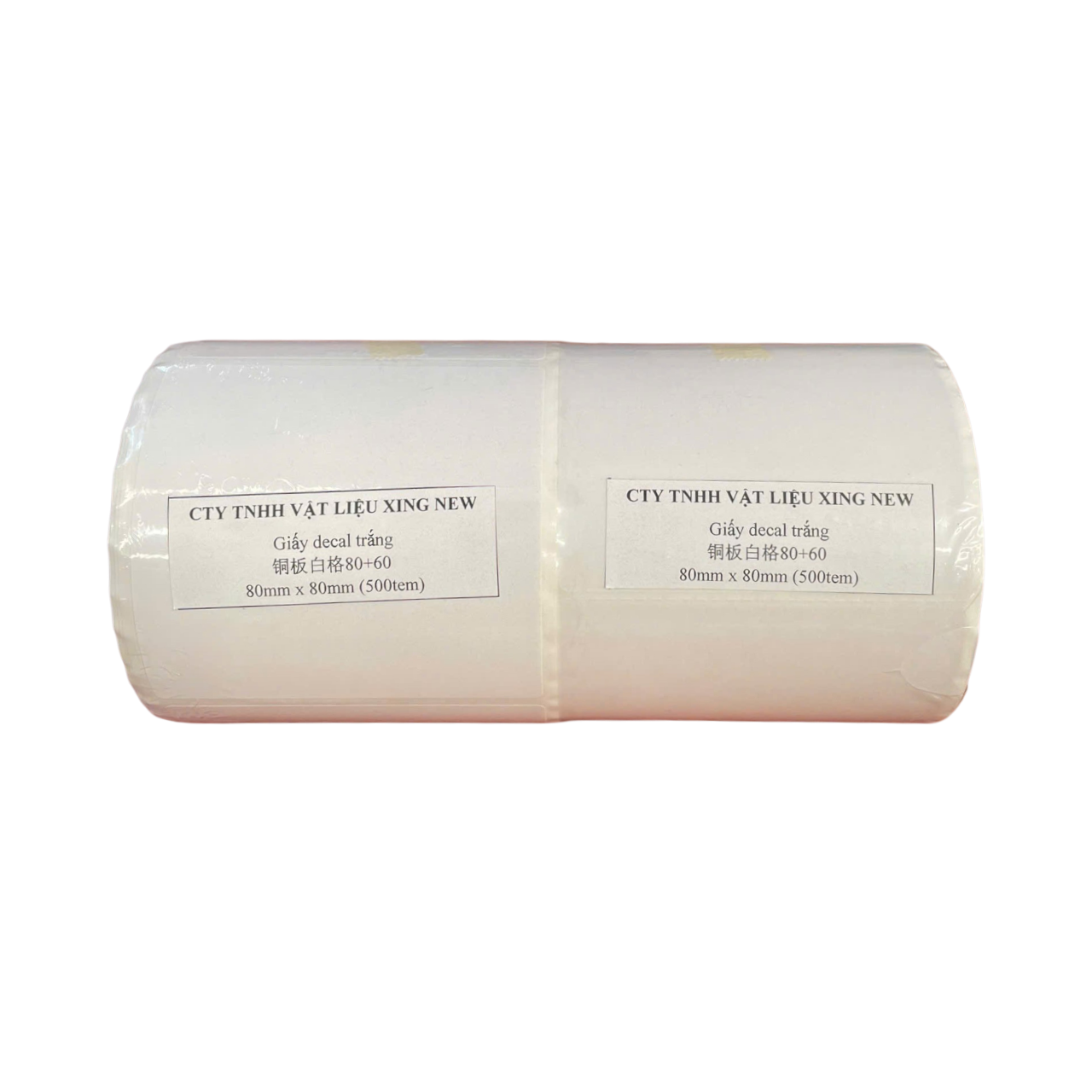GIẤY DECAL TRẮNG PVC 80MM X 80MM